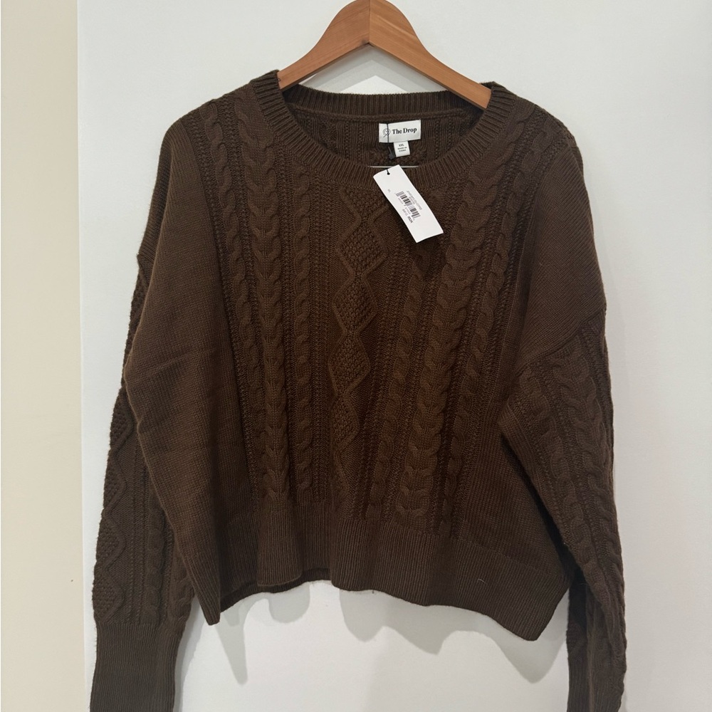 The drop net crop sweater xxl